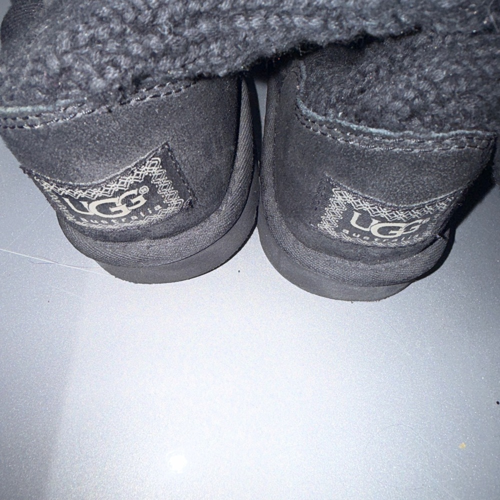 Black Knit Button Boots - Picture 6 of 6